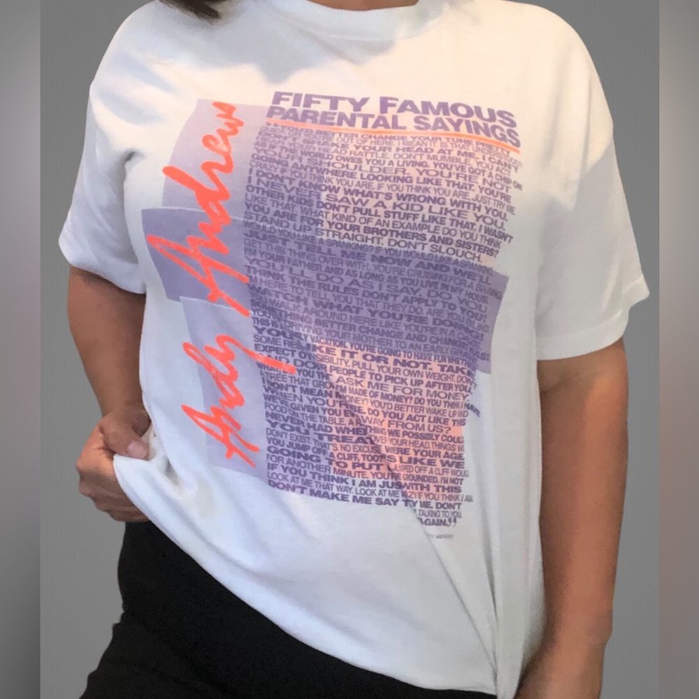 Vintage 90s Andy Andrews Famous Parental Sayings T-Shirt